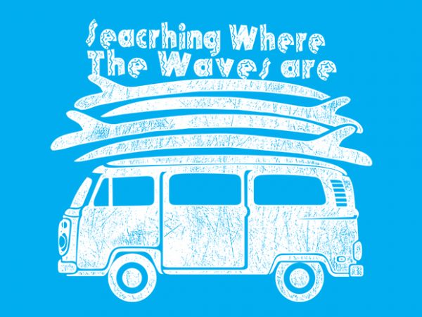 Wave are print ready vector t shirt design