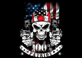 100% Patriot t shirt design for purchase