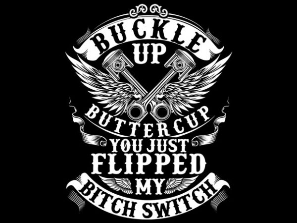 Buckle up vector t-shirt design template