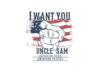 Uncle Sam vector t shirt design for download