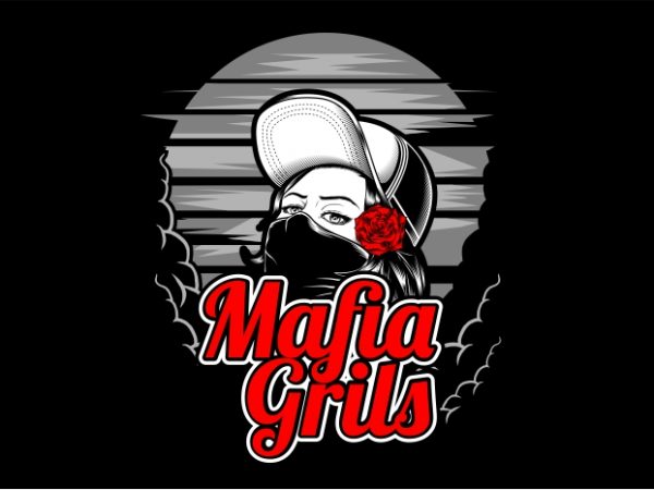 Mafia girl t shirt design for purchase