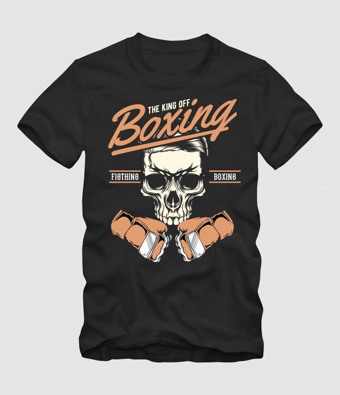 The King of Boxing t shirt designs for printful
