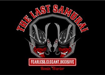 The Last Samurai Warrior graphic t-shirt design