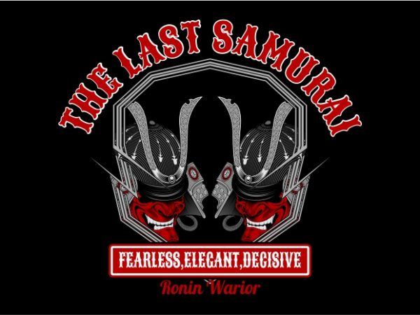 The last samurai warrior graphic t-shirt design