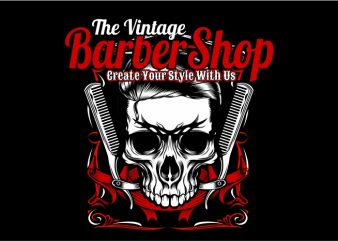 The Vintage Barber Shop buy t shirt design artwork