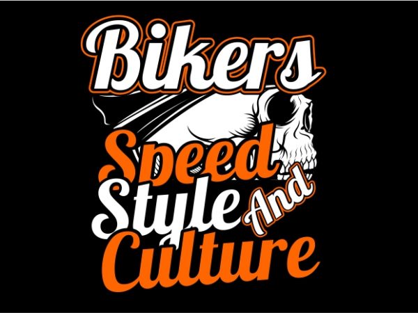 Speed, style and culture commercial use t-shirt design