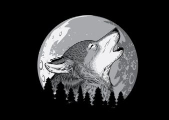 Wolf2 Vector t-shirt design