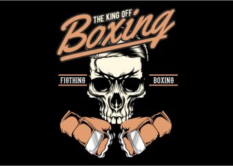 The King of Boxing vector t-shirt design for commercial use