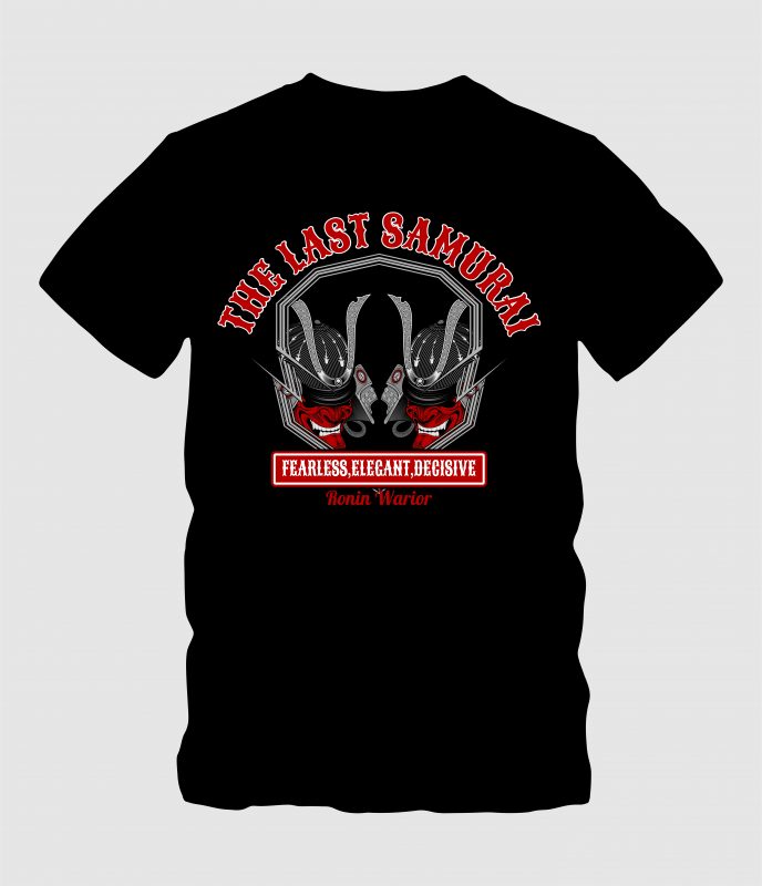 The Last Samurai Warrior t shirt design graphic