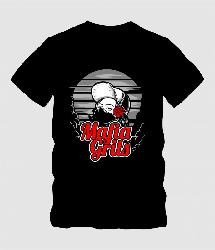 Mafia Girl t shirt design png