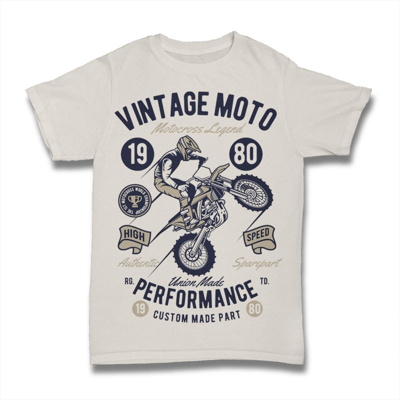 Vintage Moto t shirt designs for printful