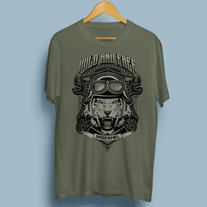 WILD AND FREE t shirt designs for printful