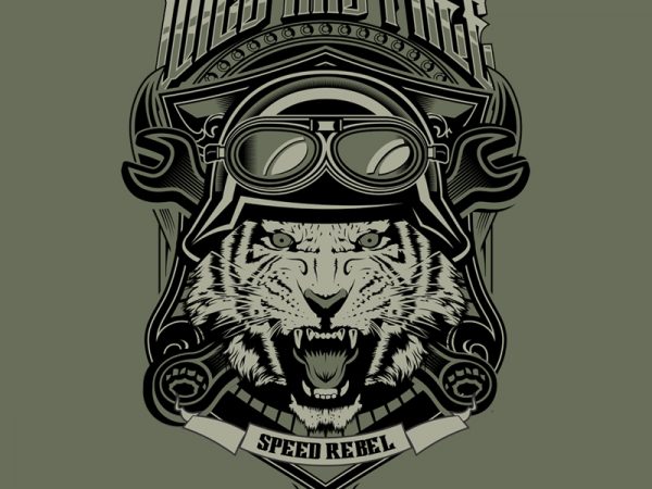 Wild and free vector shirt design