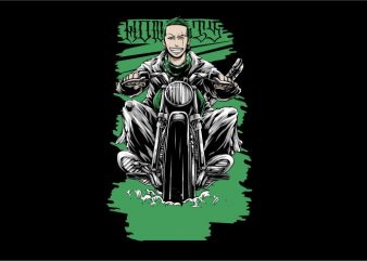 Zoro Gangster Rider buy t shirt design