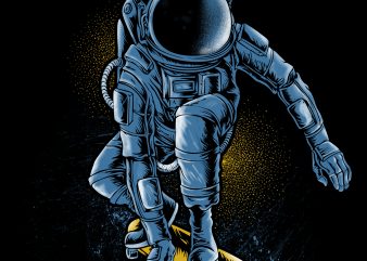 astronaut skate T shirt Design