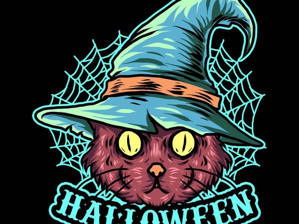 Black cat witch tshirt design Black cat witch tshirt design