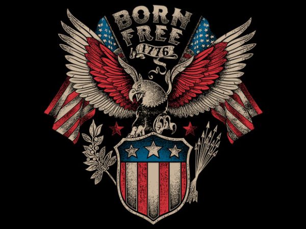 Born free buy t shirt design artwork