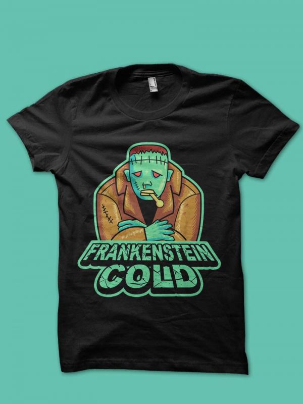 frankenstine cold tshirt design t shirt design png