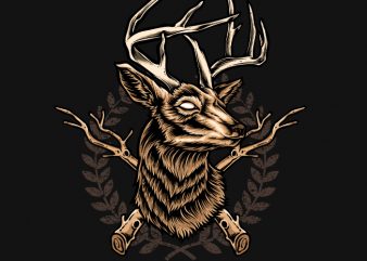 Deer Hunter commercial use t-shirt design