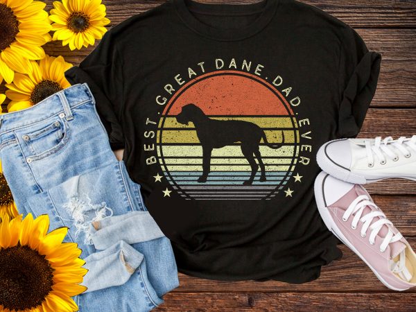 Best Great Dane Dad Ever Vintage T shirt Design PNG – Dane Dog Dad Lover Best Great Dane Dad Ever Vintage T shirt Design PNG – Dane Dog Dad Lover