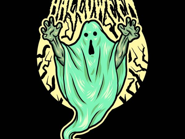 Haunted ghost tshirt design
