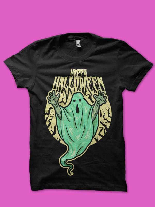 haunted ghost tshirt design vector shirt designs