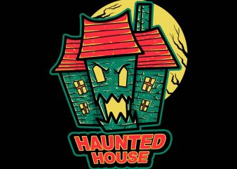 haunted house tshirt design