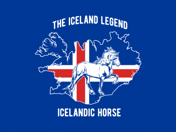 Icelandic horse print ready vector t shirt design Icelandic horse print ready vector t shirt design