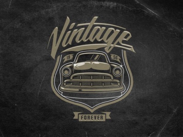 Vintage forever commercial use t-shirt design