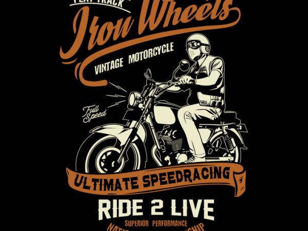 Iron wheels buy t shirt design for commercial use Iron wheels buy t shirt design for commercial use