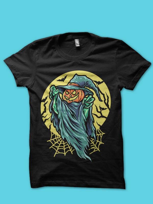 haunted pumkin tshirt design buy t shirt design