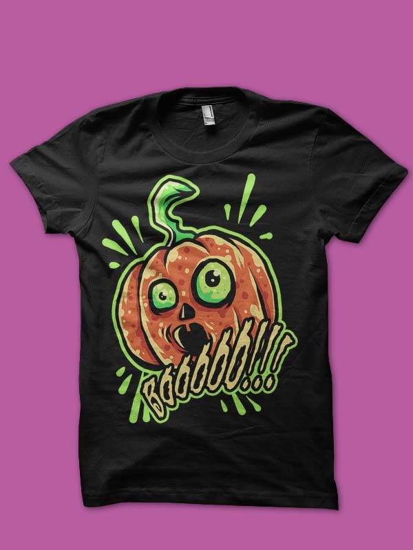 shocked pumkin tshirt design tshirt-factory.com