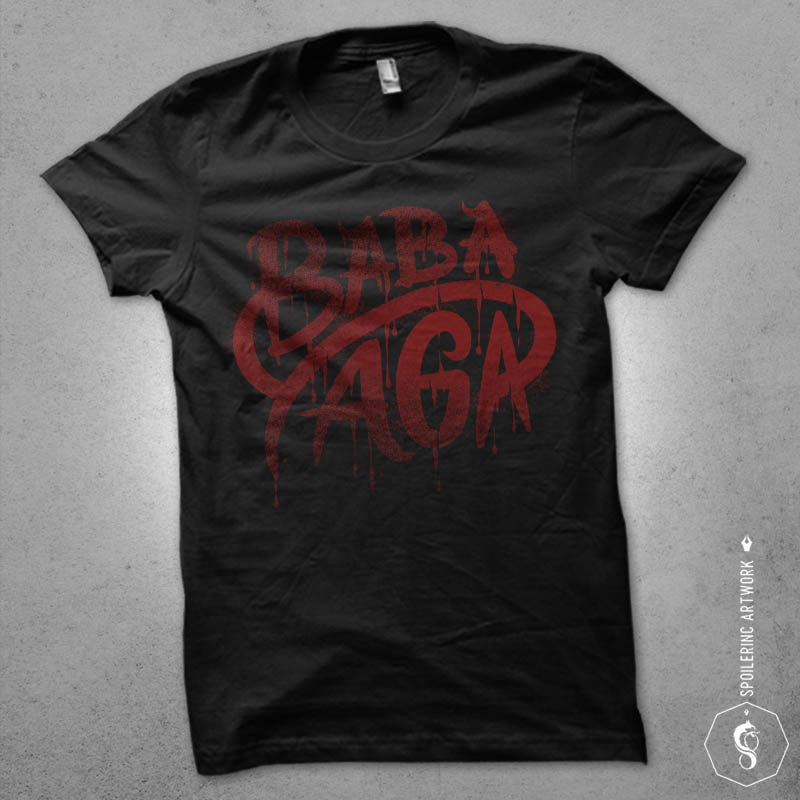 baba yaga blood tshirt design t shirt designs for print on demand