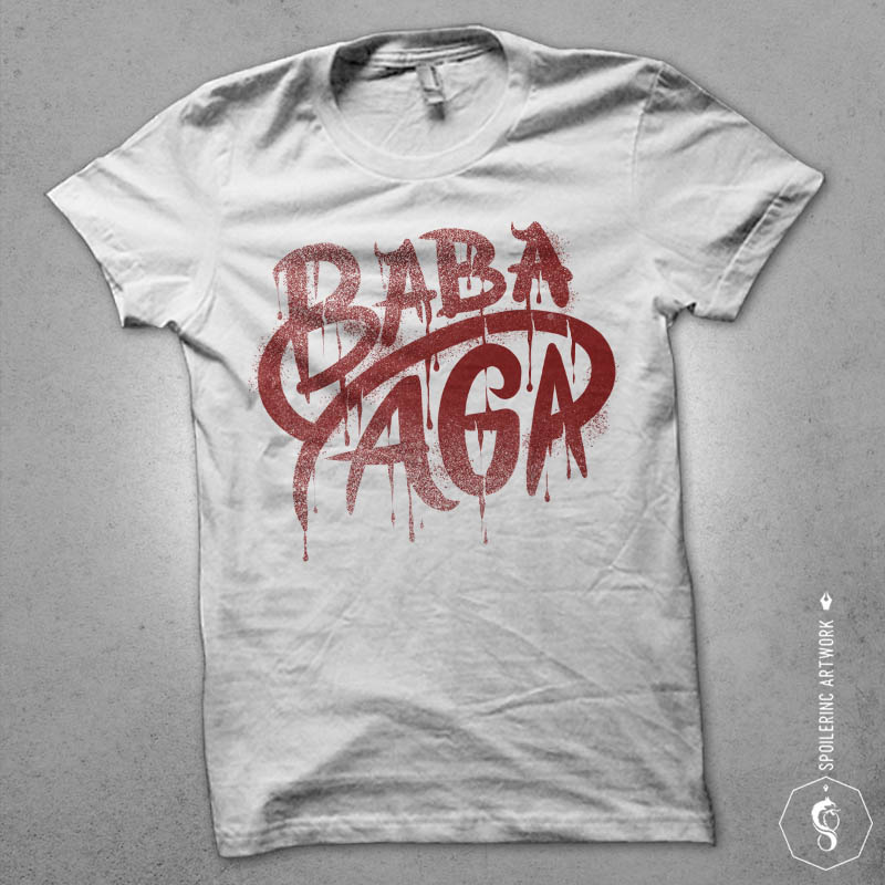baba yaga blood tshirt design t shirt designs for print on demand