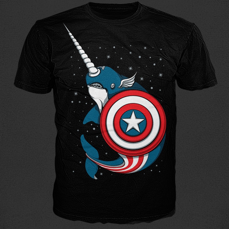 Captain Narwhal buy tshirt design