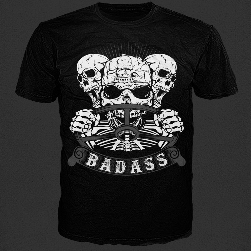 Badass Driver tshirt designs for merch by amazon