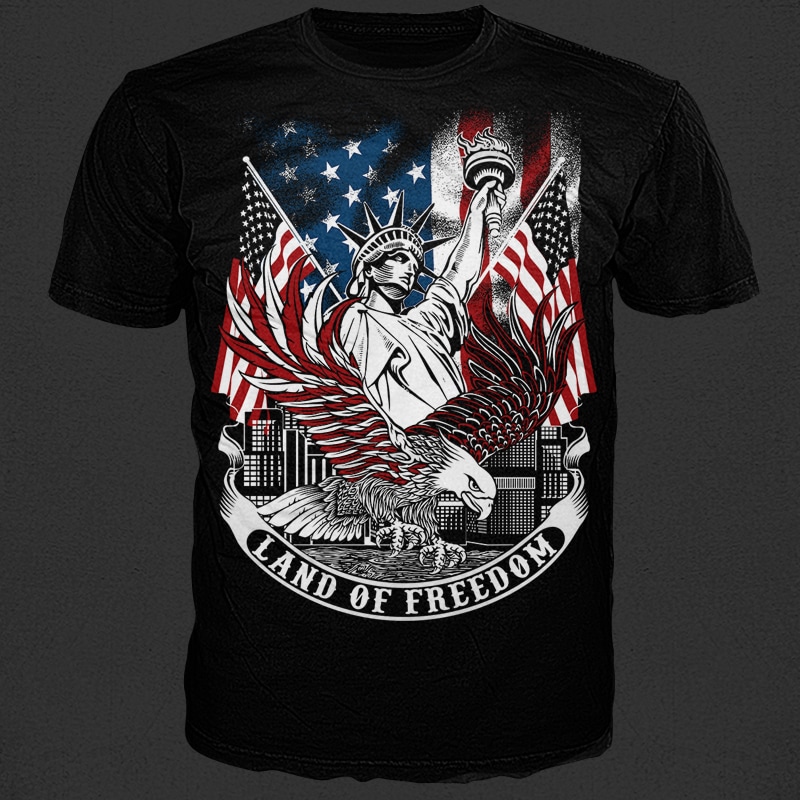Land of Freedom tshirt design for sale