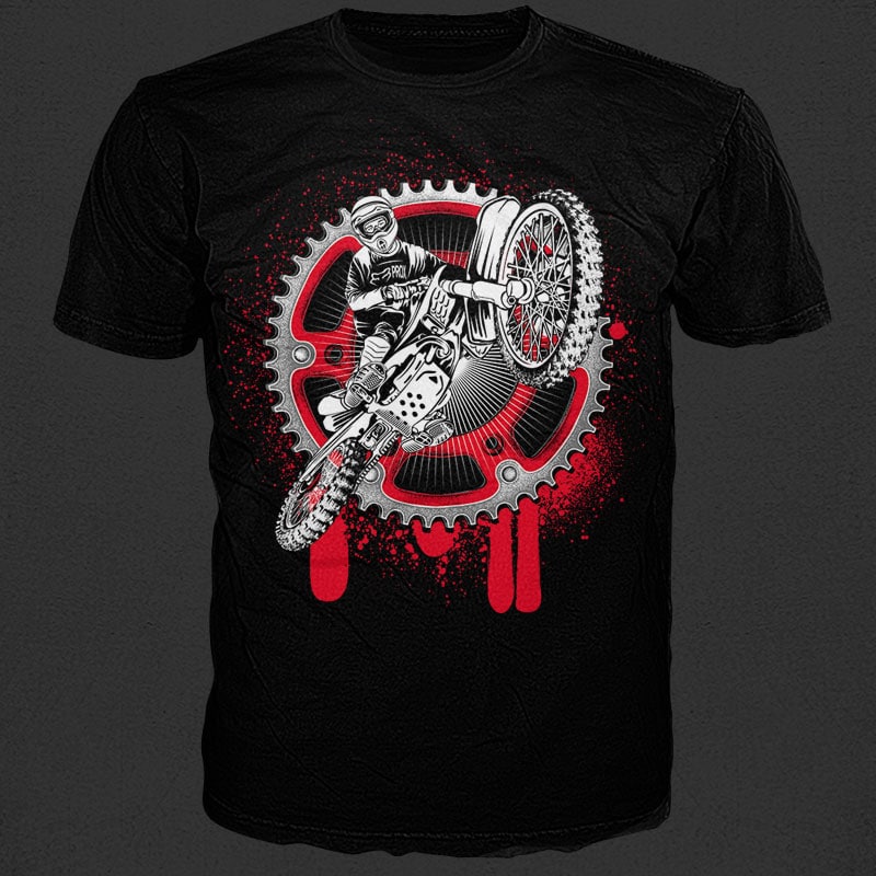 Motocrross t shirt design png