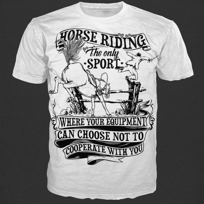 Horse Riding t-shirt designs for merch by amazon