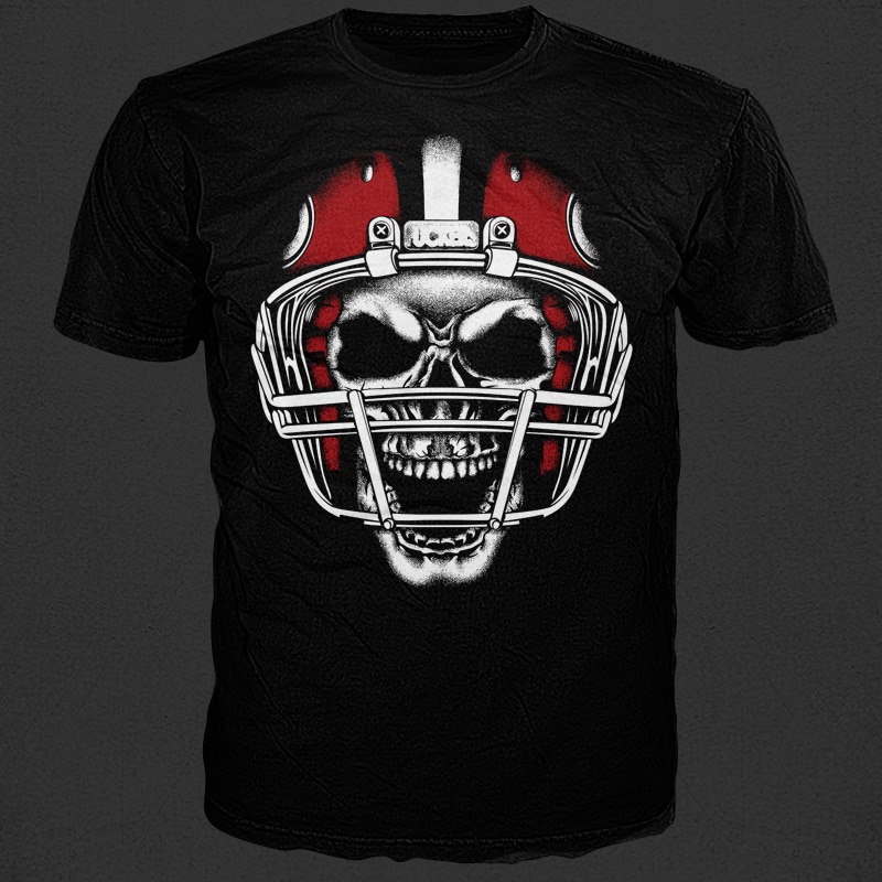 Football Head t shirt designs for print on demand