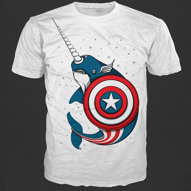 Captain Narwhal buy tshirt design