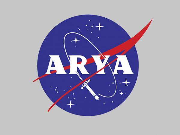 Arya funny nasa t shirt design template