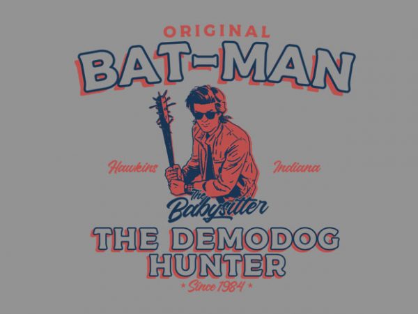 Original bat-man vector t shirt design for download