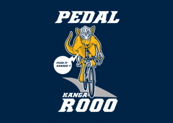 pedal kangaroo vector t shirt design for download