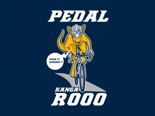 Pedal kangaroo vector t shirt design for download