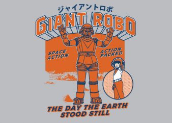 robot hero vector t-shirt design for commercial use