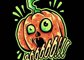 shocked pumkin tshirt design