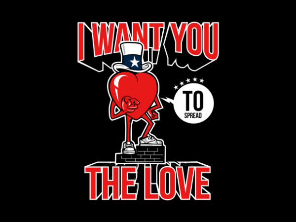Spread the love tshirt design vector