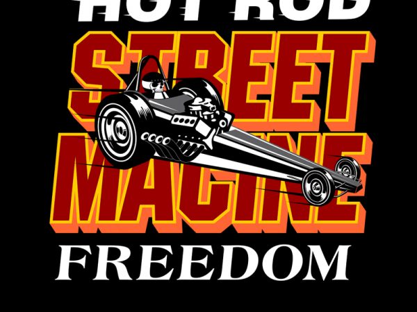 Street machine vector t-shirt design template