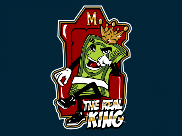 The real king tshirt design for sale